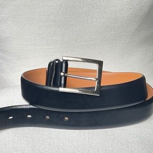AR-Black Italian Leather Belt